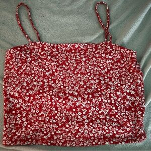 Floral Red Women's Top